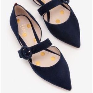 BODEN NAVY SUEDE FLATS